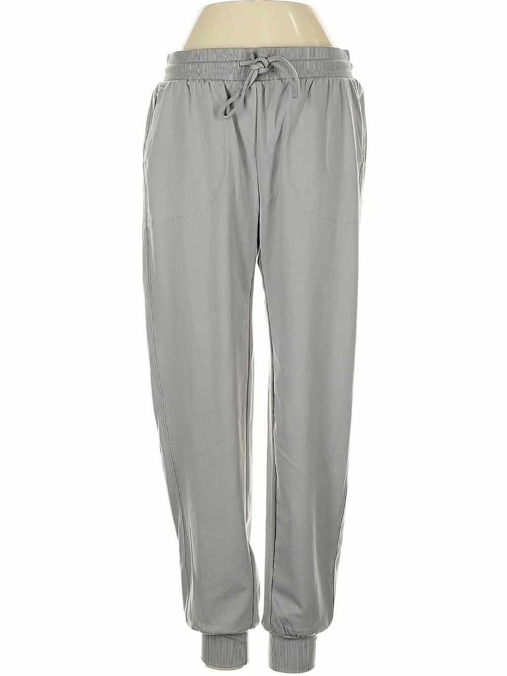 Grey comfy gray sweatpants cuffed joggers cuff closure loungewear   - women’s l